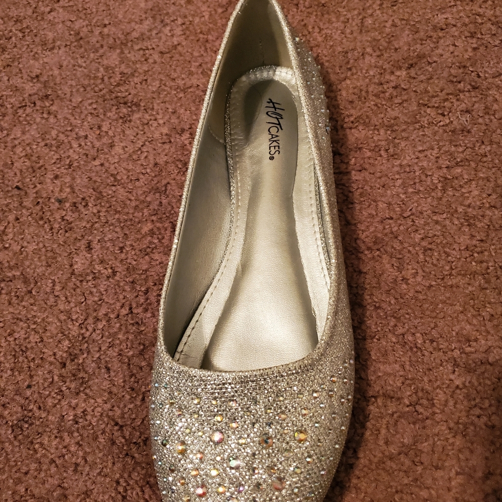 Silver Sparkly flats